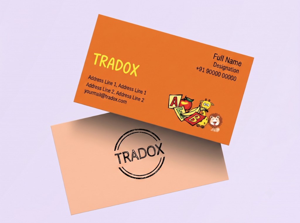 Tradox visiting card design and print mockup